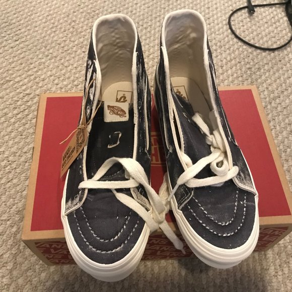 VANS NEW IN BOX $120 RETAIL Denim Canvas Sneaker Mens 6 W 7.5 - Picture 7 of 13